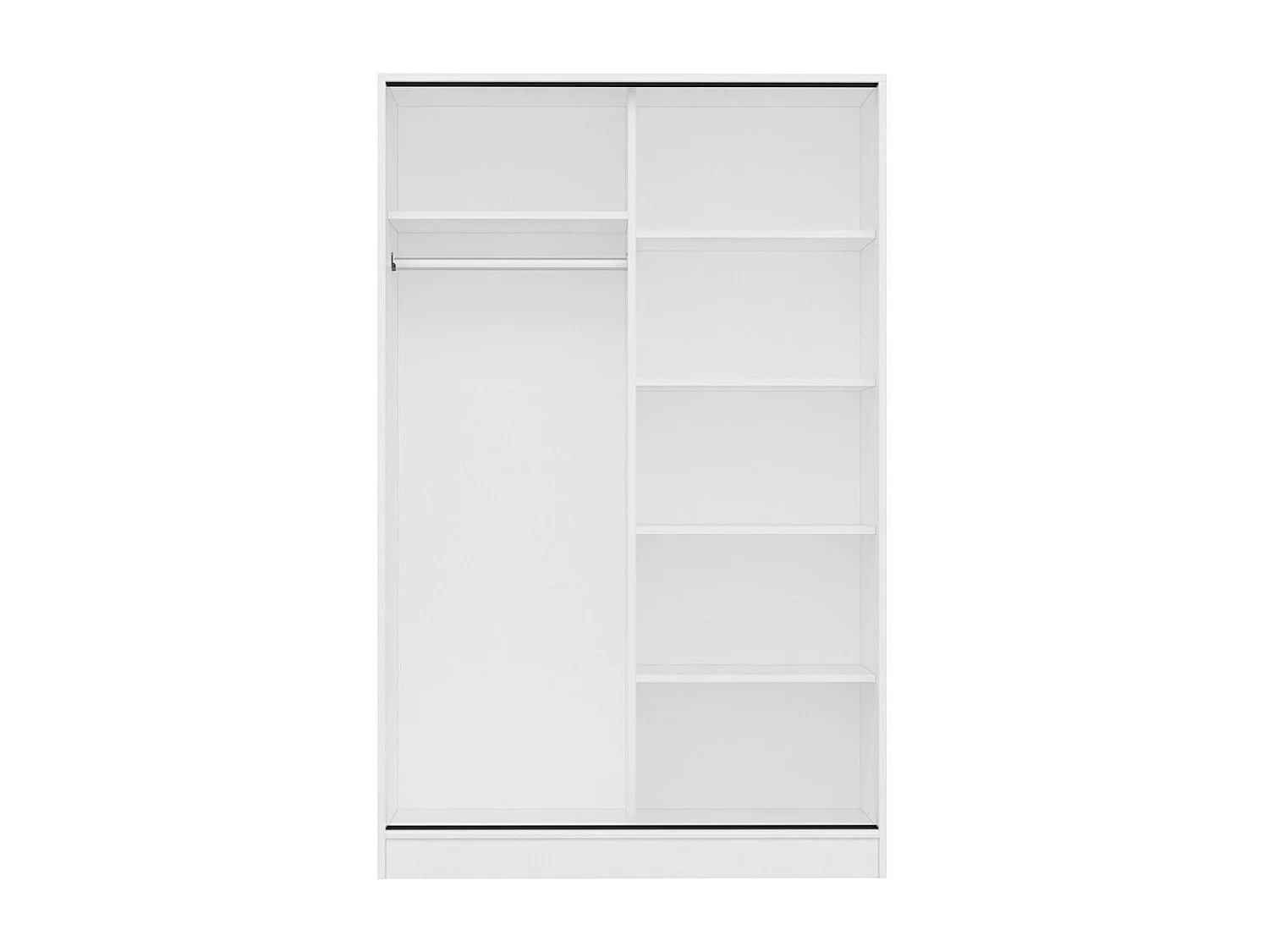 Armoire design 2 portes coulissantes Selong L120xH210cm Blanc et Effet marbre Noir