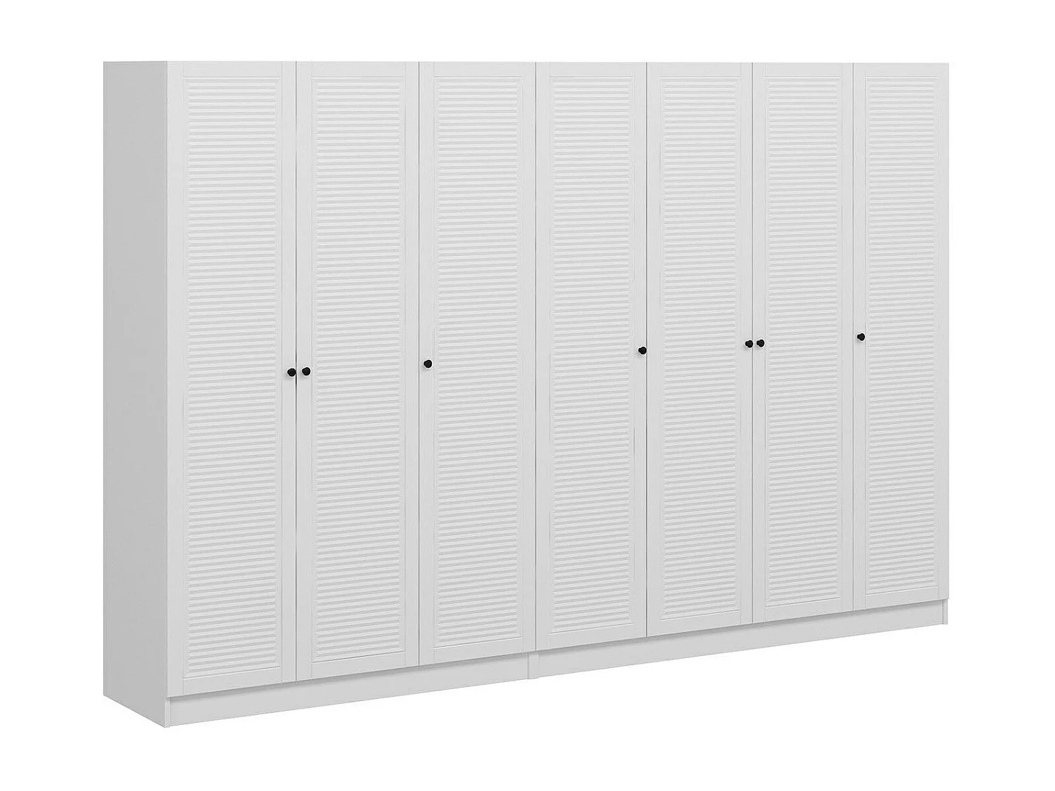 Armoire 7 portes Kuta L315xH190cm Bois Blanc