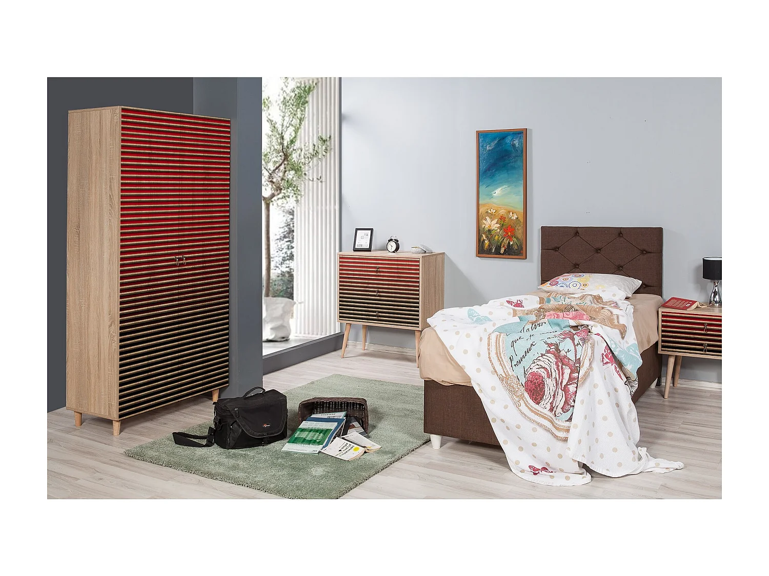 Armario Stil-221 sonoma color roble 90x192x52 cm