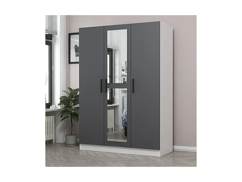 Armario Kale-2263 antracita 135x190x52 cm