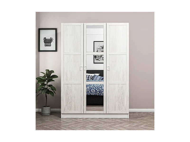 Armario Kale-2255 blanco 135x190x52 cm