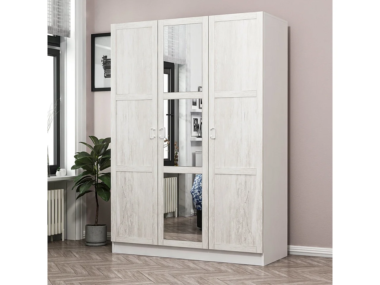 Armario Kale-2255 blanco 135x190x52 cm