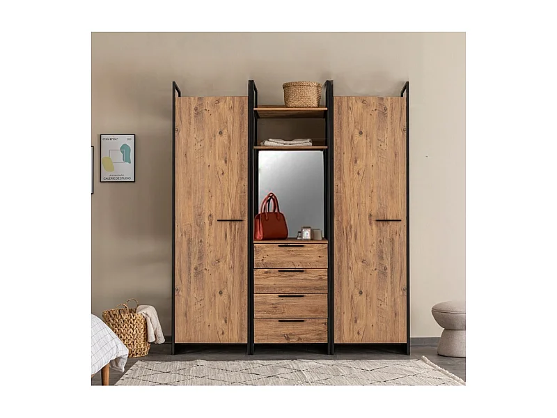 Armario Dynamic-51 color pino atlántico 192x225x52 cm