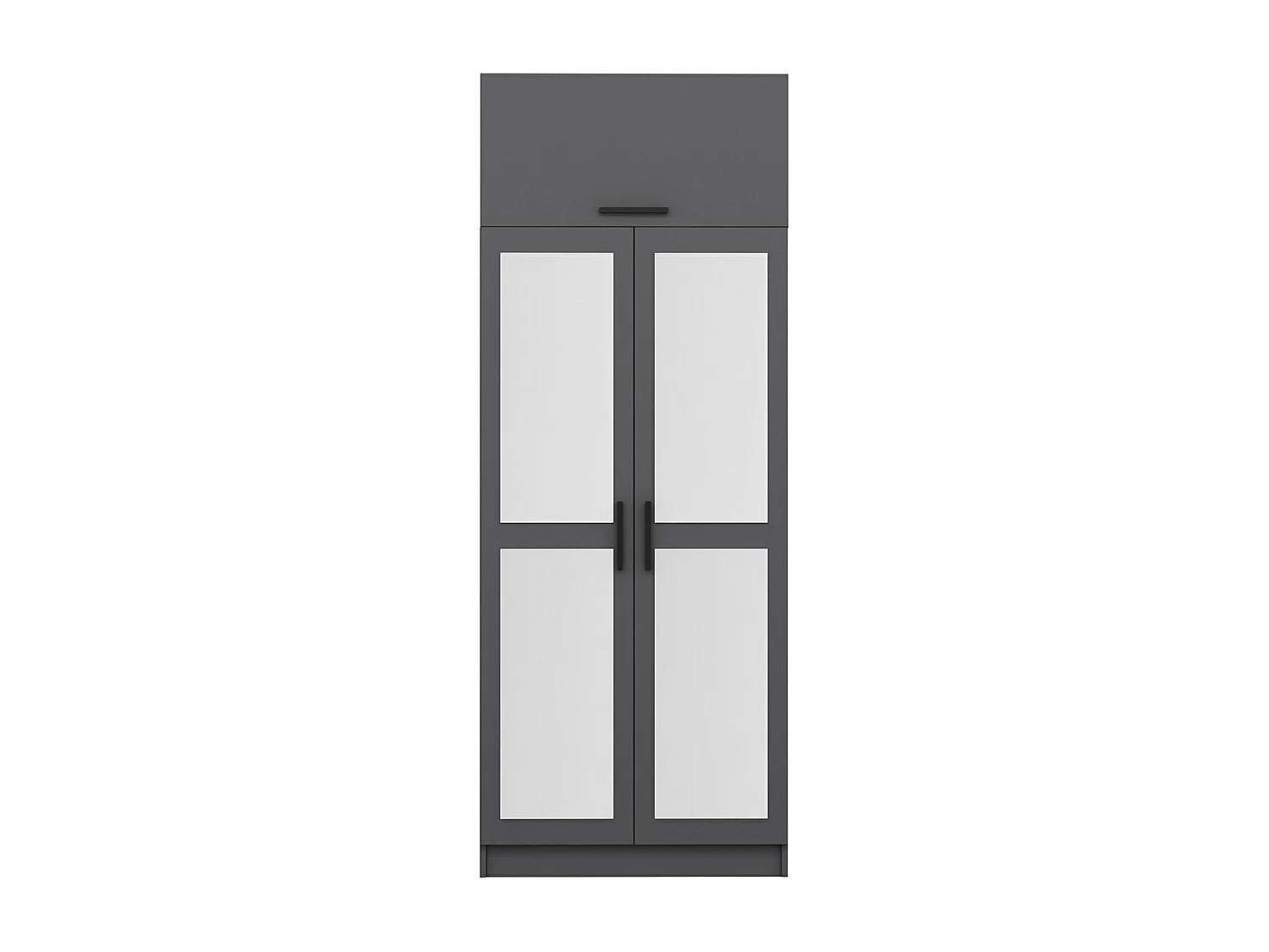 Armoire 3 portes et 4 miroirs Sanur L90xH235cm Anthracite