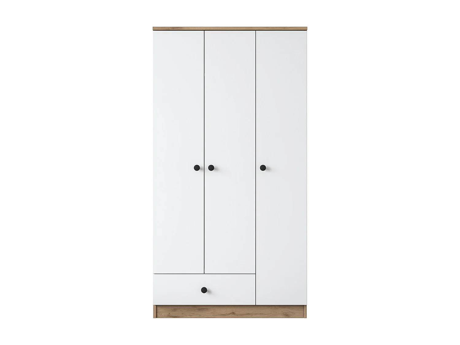 Armario BA117-2253 blanco color nogal 175x182x50 cm
