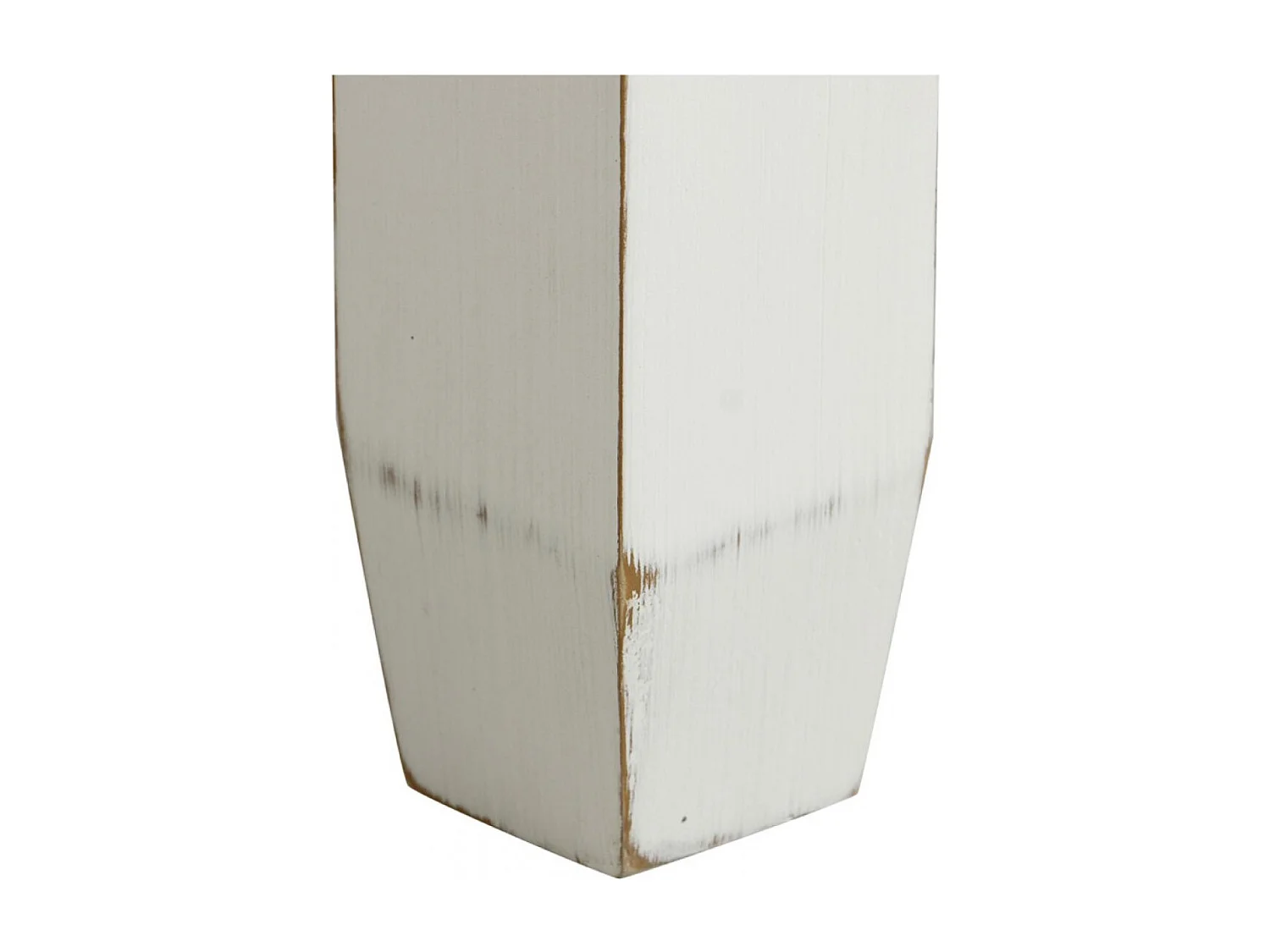 Table repas haute carrée Bois Blanc - Brocante Interior's