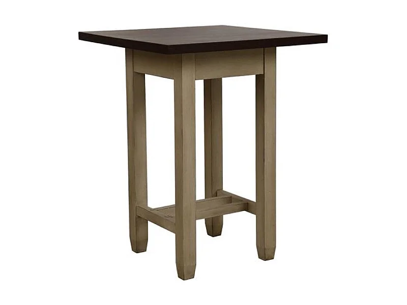 Table repas haute carrée Bois Beige - Brocante Interior's