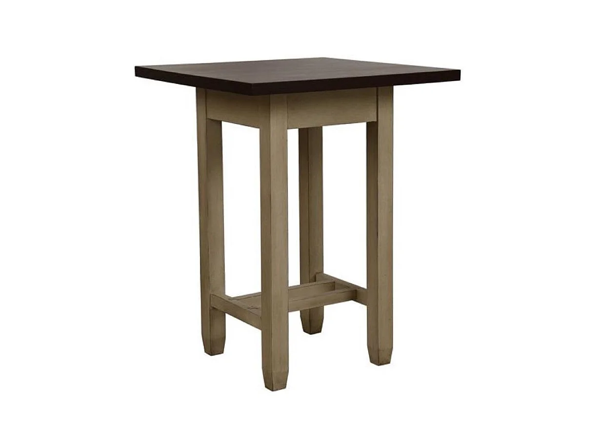 Table repas haute carrée Bois Beige - Brocante Interior's