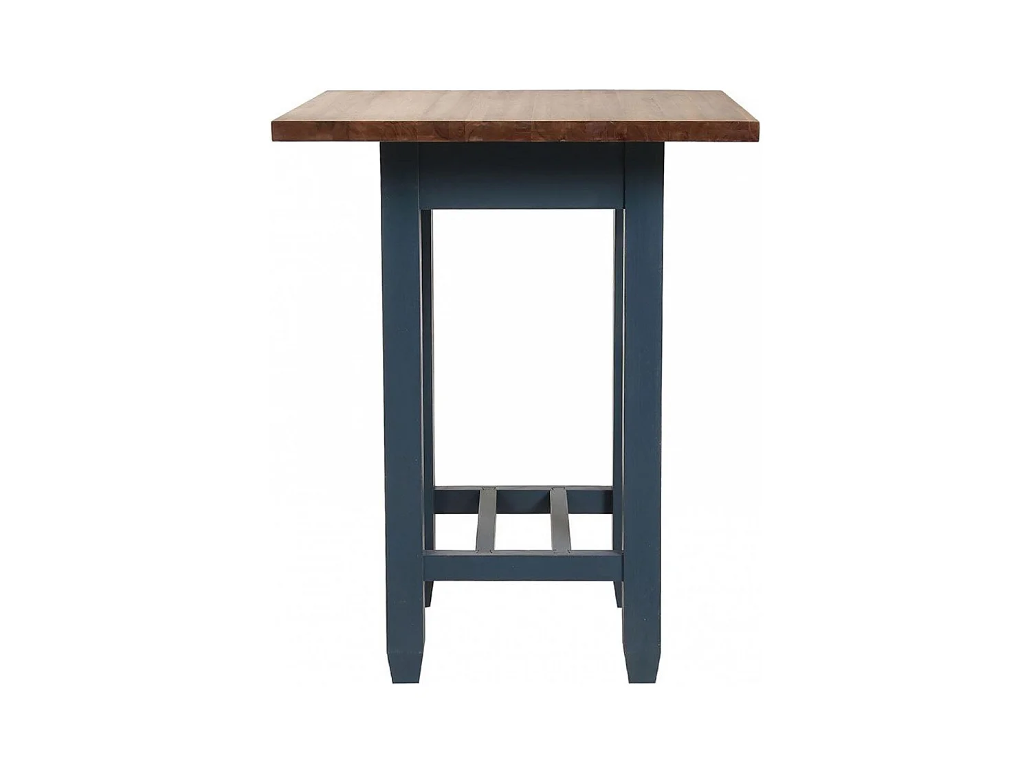 Table repas haute carrée Bois Bleu - Brocante Interior's