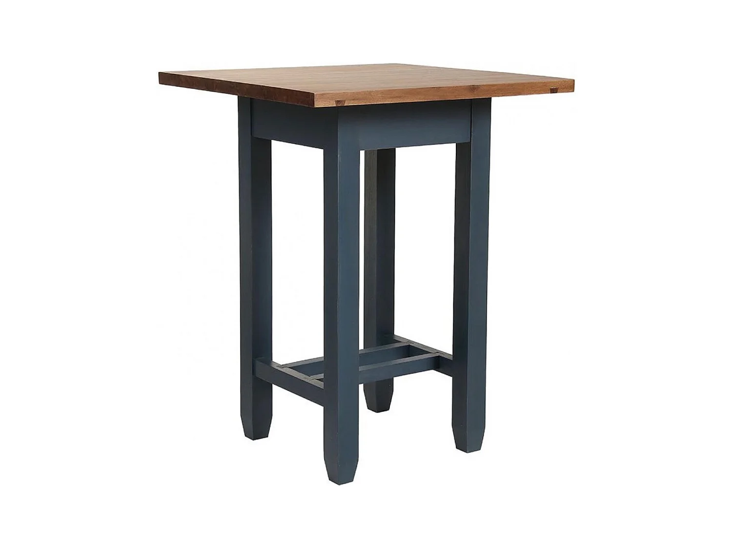 Table repas haute carrée Bois Bleu - Brocante Interior's