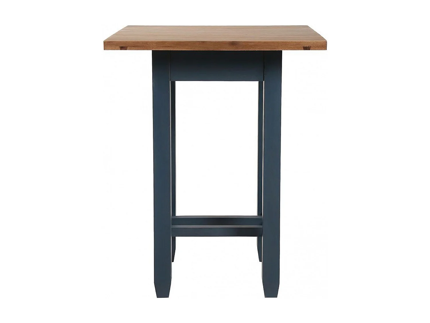 Table repas haute carrée Bois Bleu - Brocante Interior's