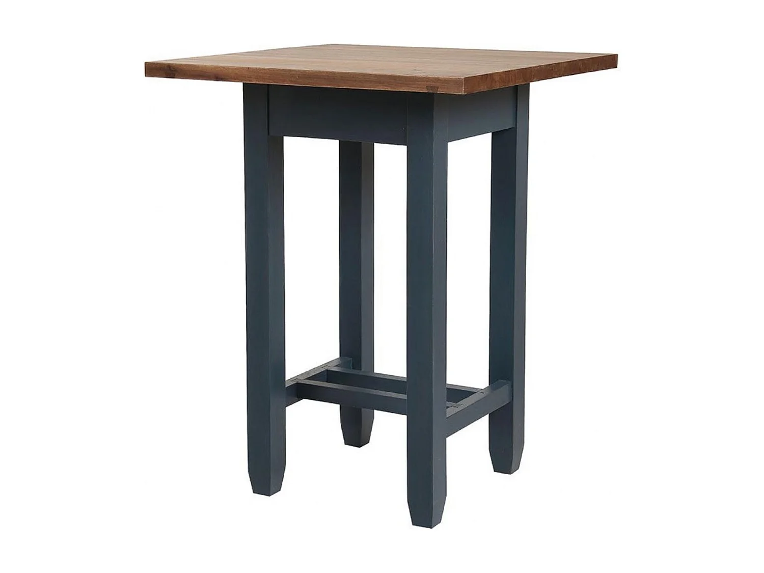 Table repas haute carrée Bois Bleu - Brocante Interior's