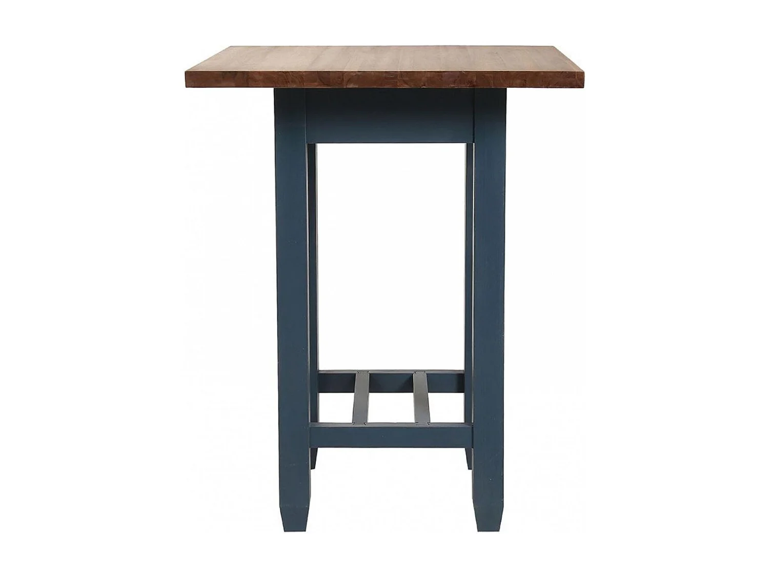 Table repas haute carrée Bois Bleu - Brocante Interior's