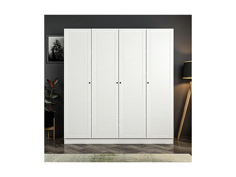 Armario Kale Mebran-8391 blanco 180x190x52 cm