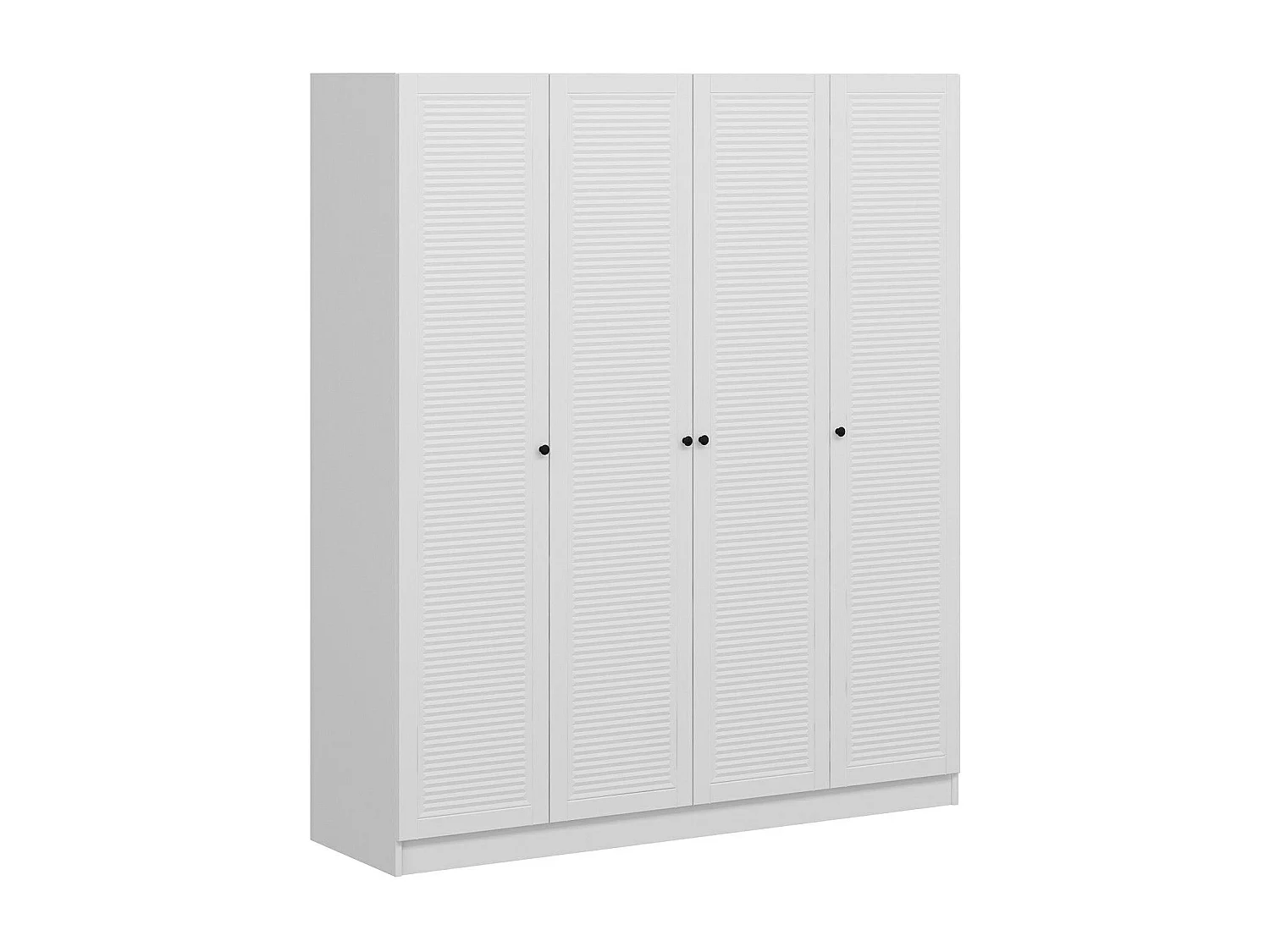 Guardaroba Kailua R114, Bianco, 190x180x52cm, Porte guardaroba: Con cerniere