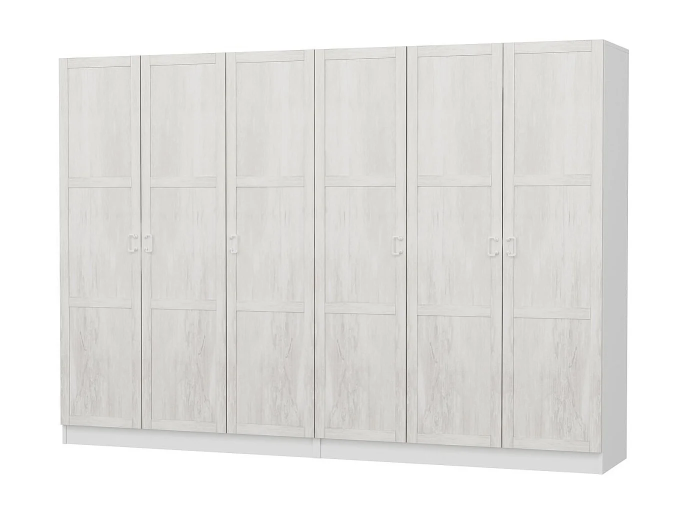 Armoire 6 portes Parai L270xH190cm Blanc
