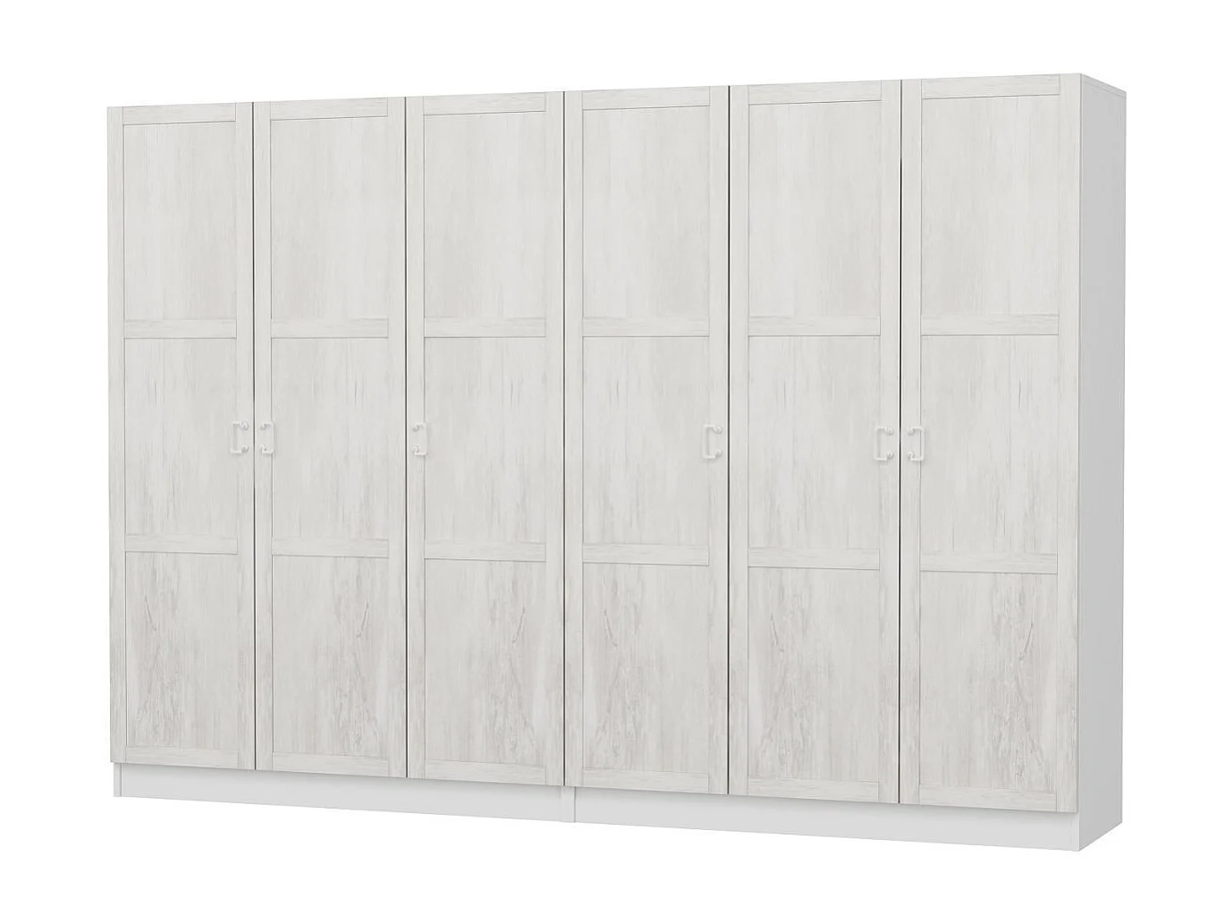Armoire 6 portes Parai L270xH190cm Blanc