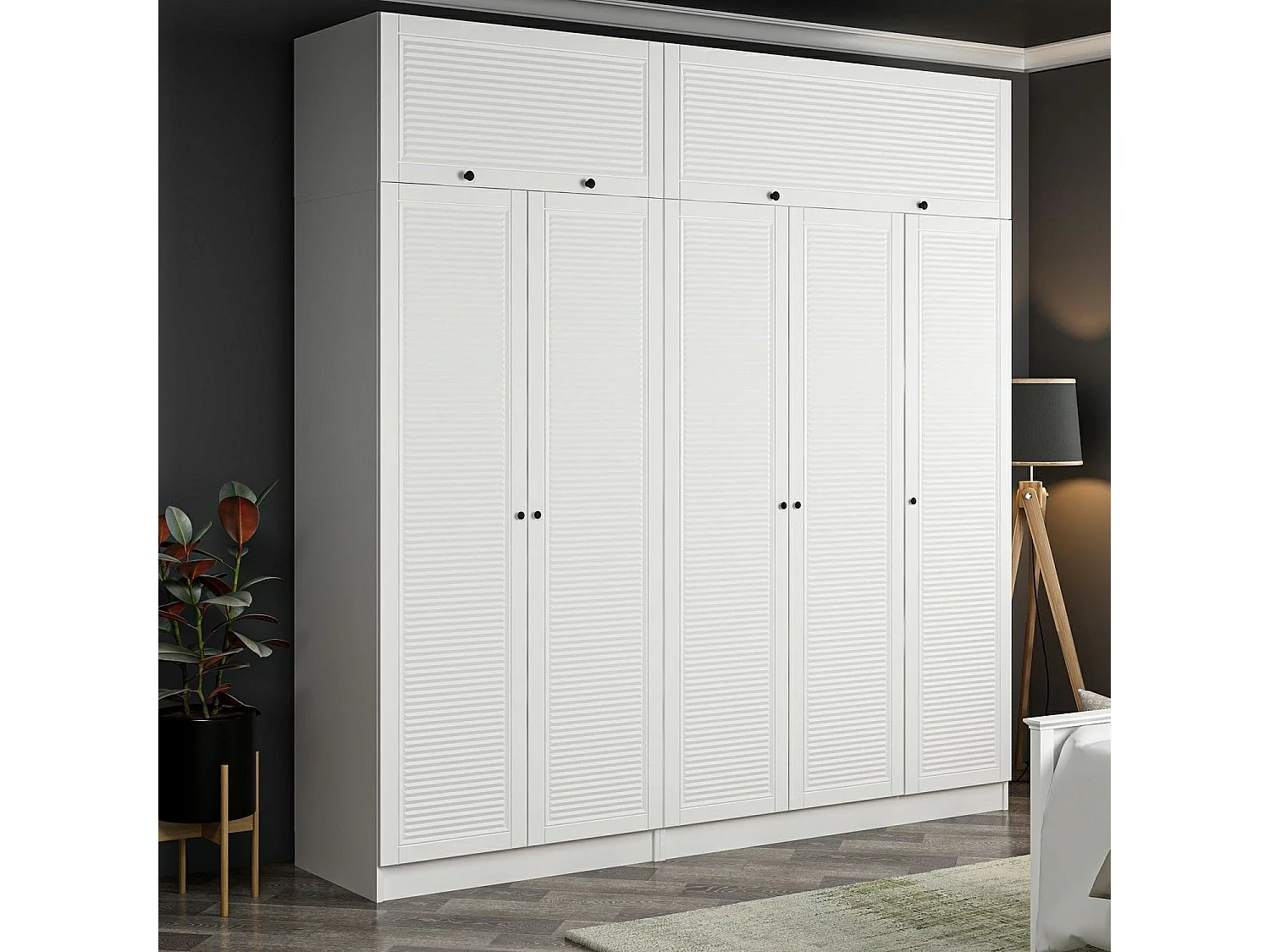 Armario Kale-8432 blanco 225x210x52 cm