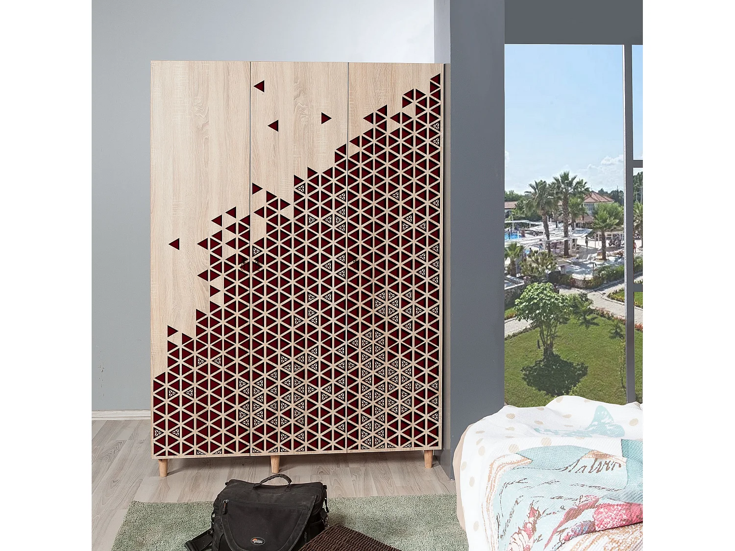 Armario MODE-122 sonoma color roble 135x192x52 cm