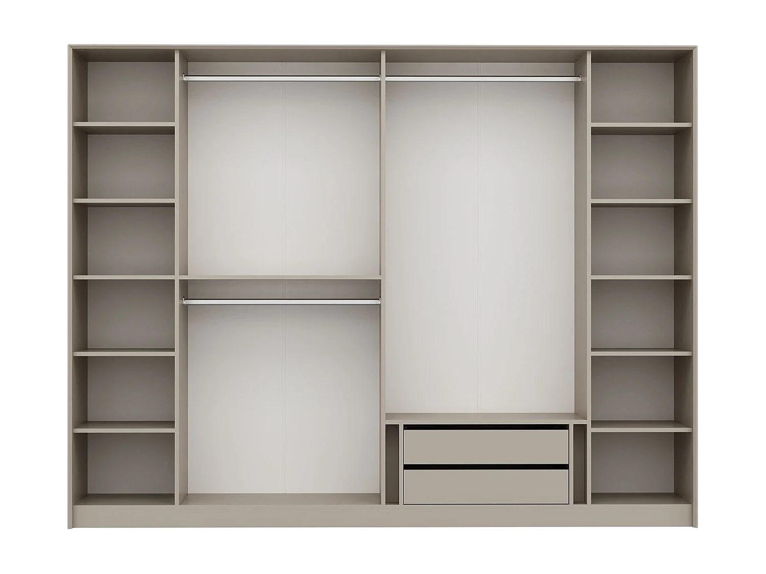 Armario Lux 7937 humo dorado blanco 270x210x52 cm