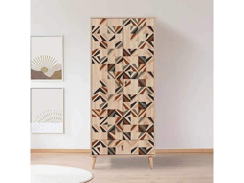 Armario City Triangle multicolor 80x190x45 cm