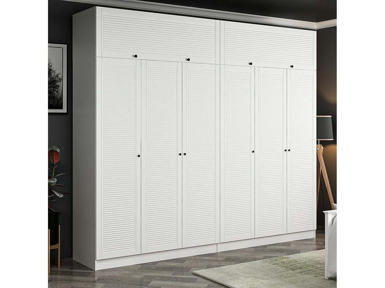 Armario Kale-8434 blanco 270x210x52 cm