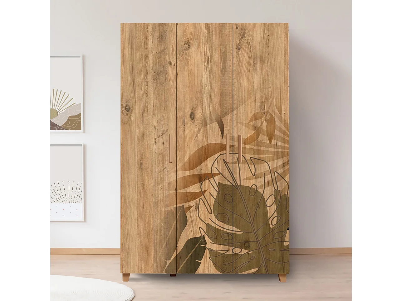 Armario Leva Hedera Forest color pino atlántico 120x189x48 cm