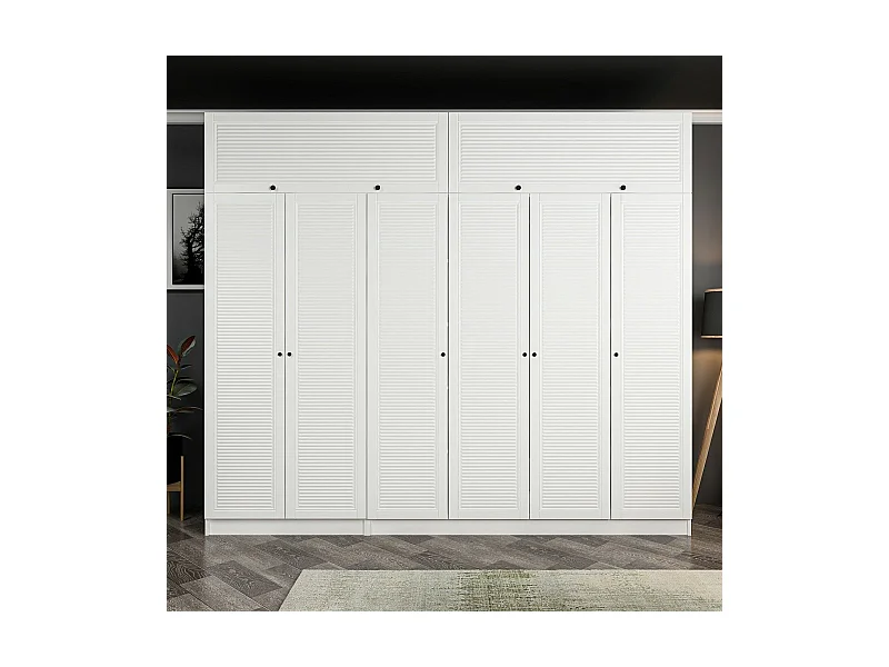 Armario Kale-8433 blanco 270x210x52 cm