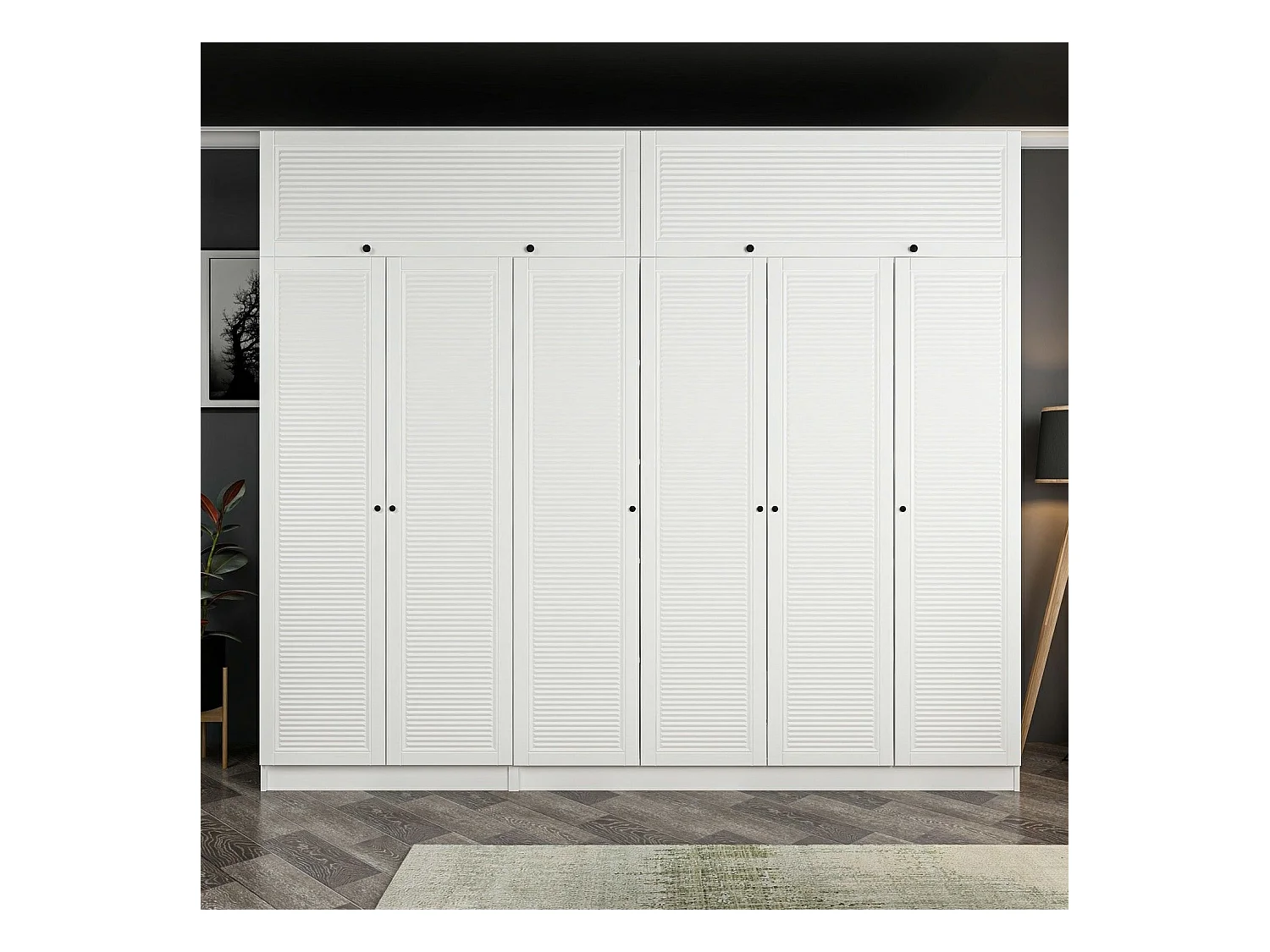 Armario Kale-8433 blanco 270x210x52 cm