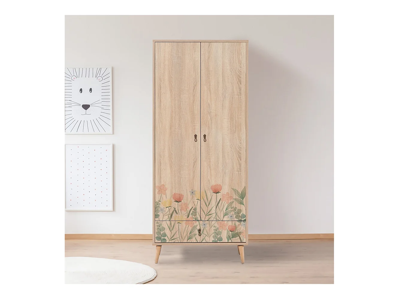 Armario City Tulip multicolor 80x190x45 cm