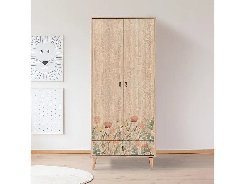 Armario City Tulip multicolor 80x190x45 cm