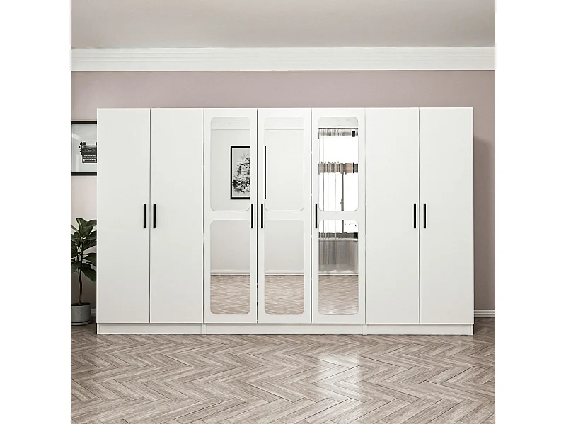 Armario Kale-2443 blanco 315x190x52 cm