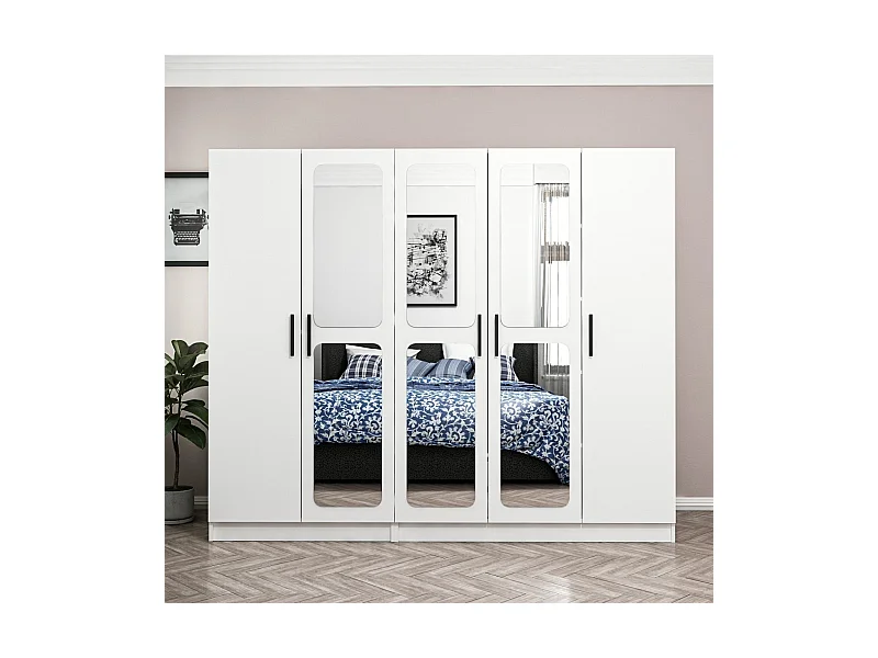 Armario Kale-2438 blanco 225x190x52 cm