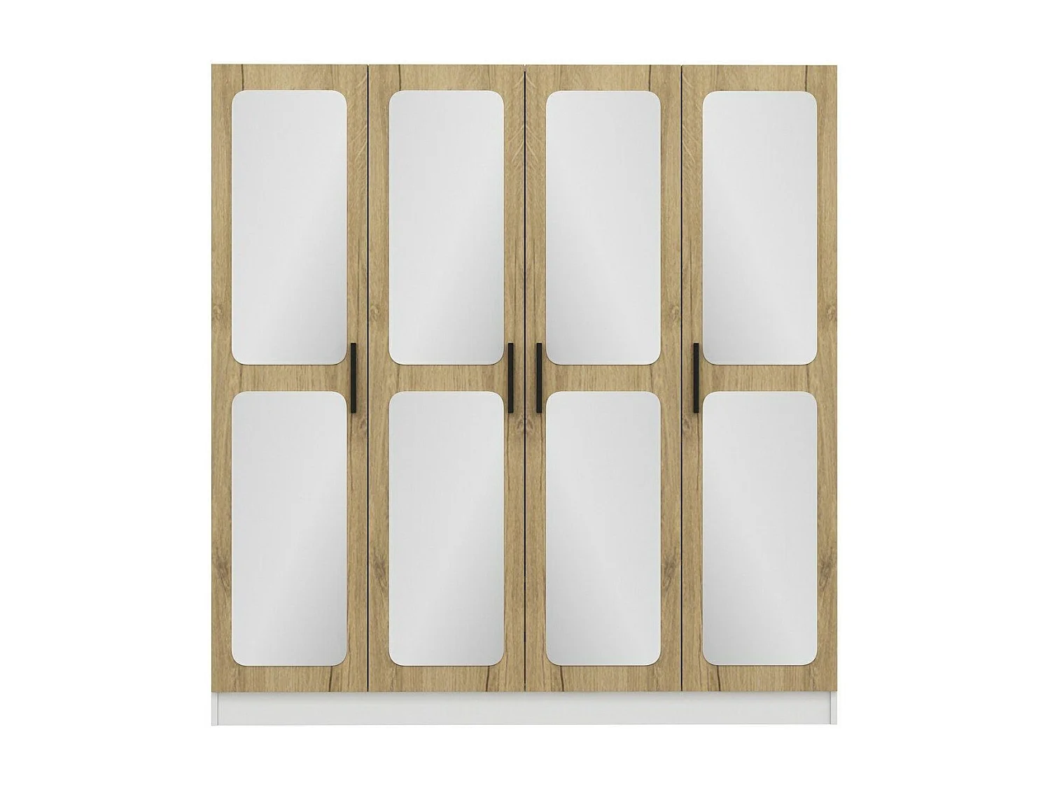 Armario Kailua 970, Blanco|Nogal, 190x180x52cm, Puertas de armario: Con bisagras