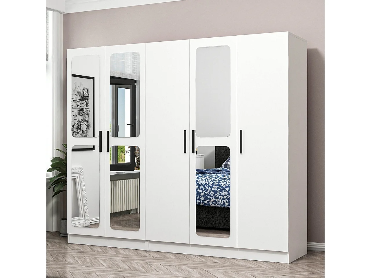 Armario Kale-3816 blanco 225x210x52 cm