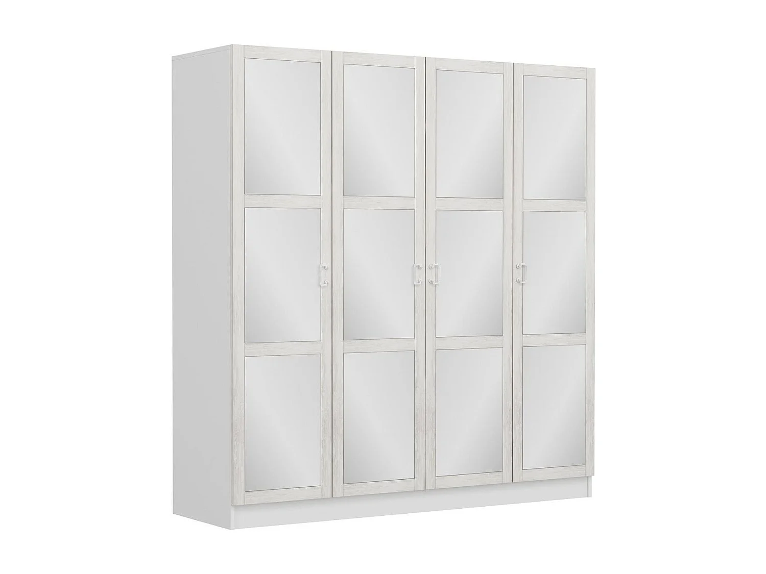 Armario Kailua P117, Roble blanqueado, 210x180x52cm, Puertas de armario: Con bisagras