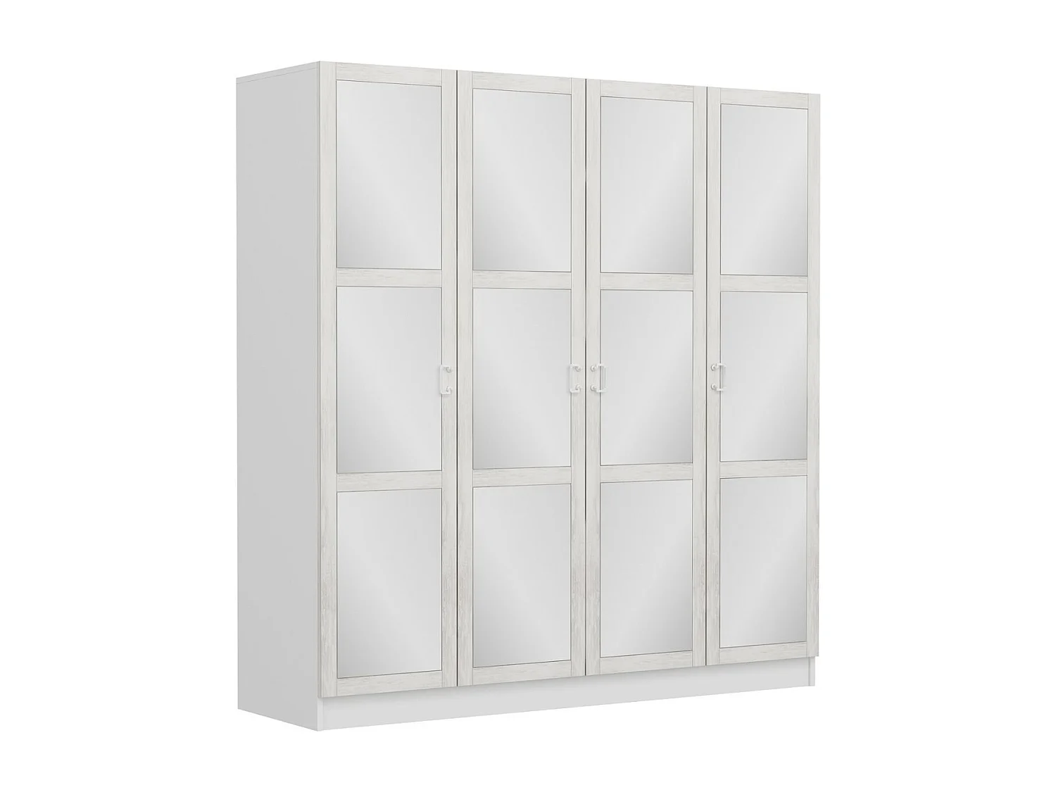 Armario Kailua P117, Roble blanqueado, 210x180x52cm, Puertas de armario: Con bisagras