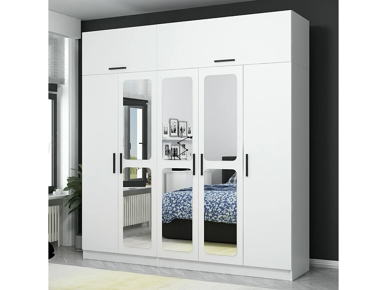 Armario Kale-3096 blanco 225x235x52 cm