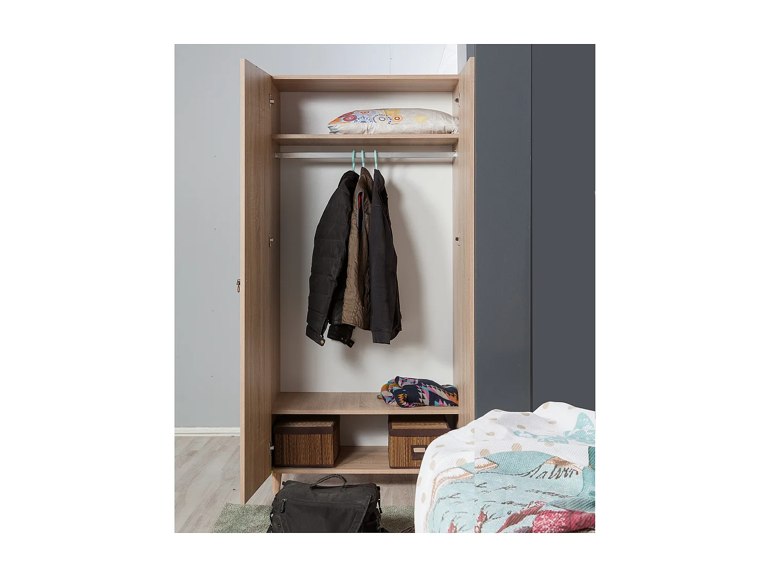 Armario Stil-727 sonoma color roble 180x180x40 cm