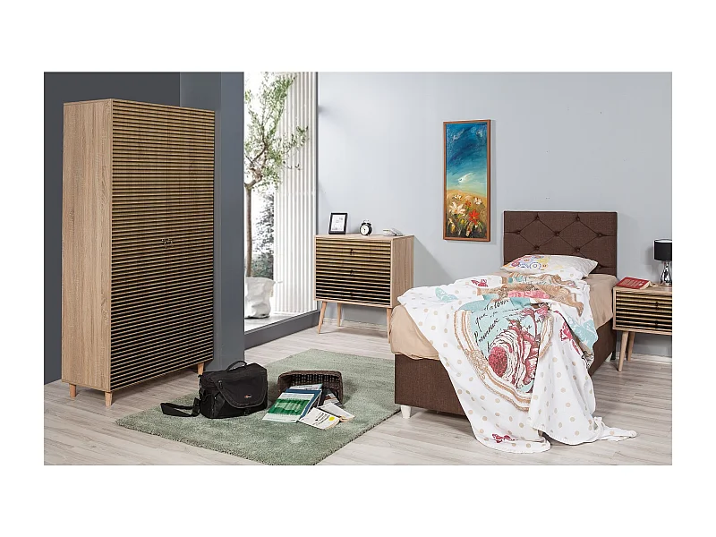 Armario Stil-220 sonoma color roble 80x190x45 cm