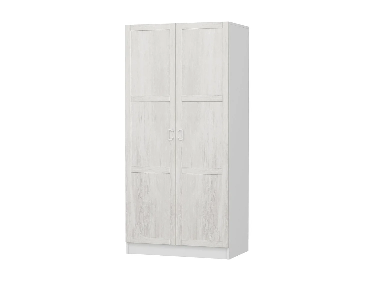 Guardaroba Kailua P102, Rovere sbiancato, 190x90x52cm, Porte guardaroba: Con cerniere