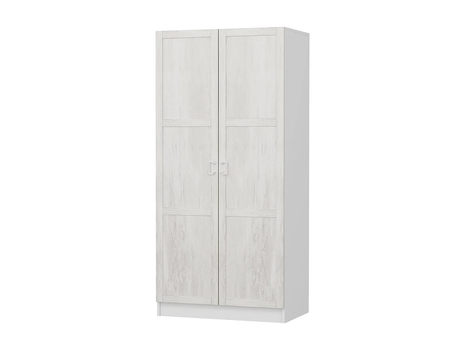 Guardaroba Kailua P102, Rovere sbiancato, 190x90x52cm, Porte guardaroba: Con cerniere