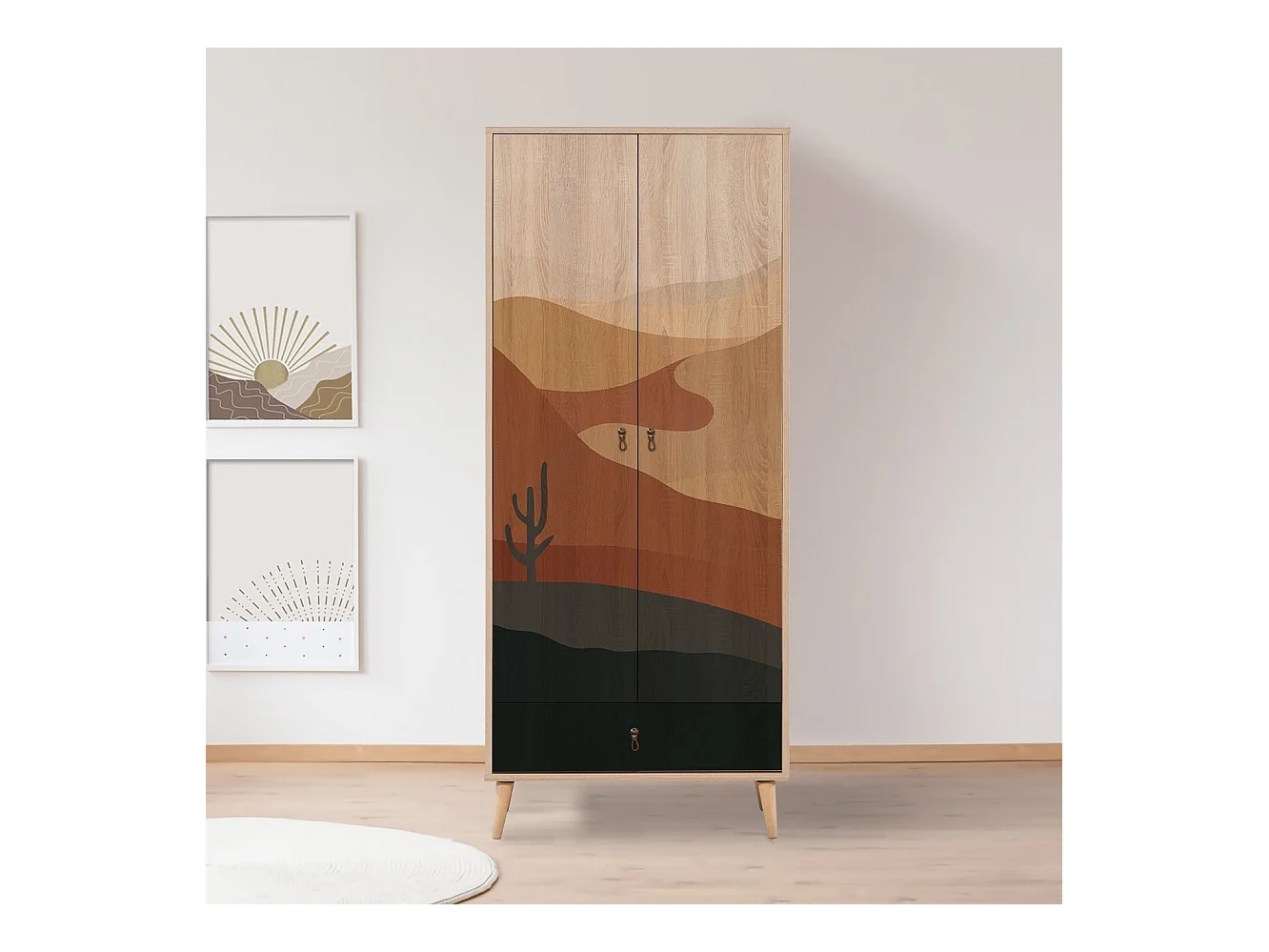 Armario City Desert multicolor 80x190x45 cm