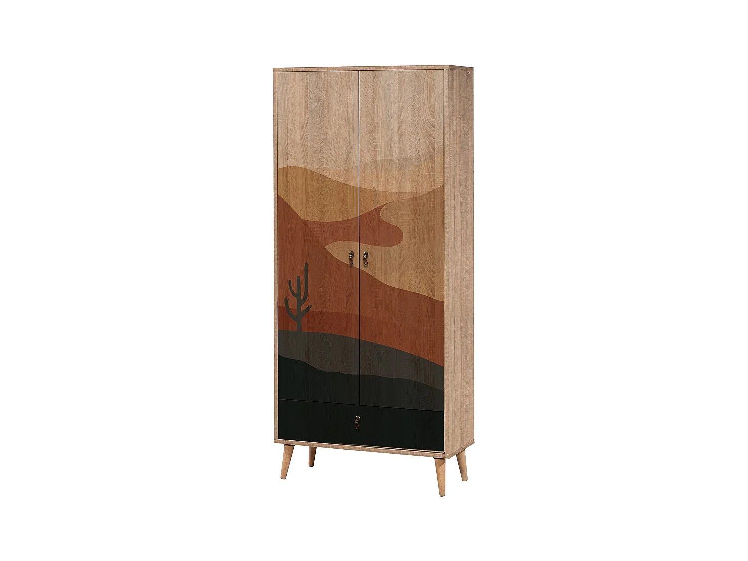 Armario City Desert multicolor 80x190x45 cm