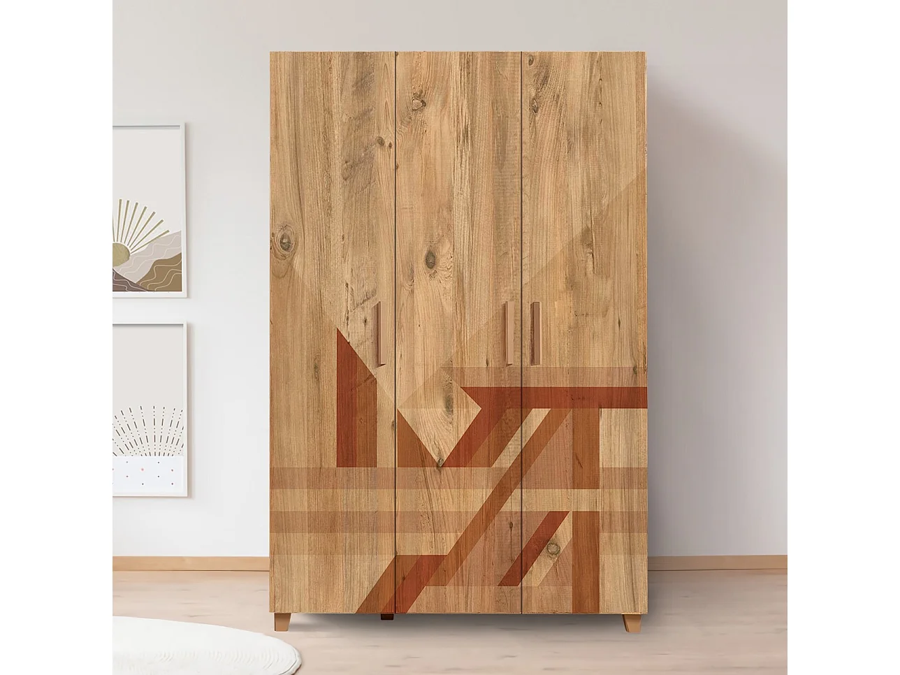 Armario Leva Hedera Flow color pino atlántico 120x189x48 cm