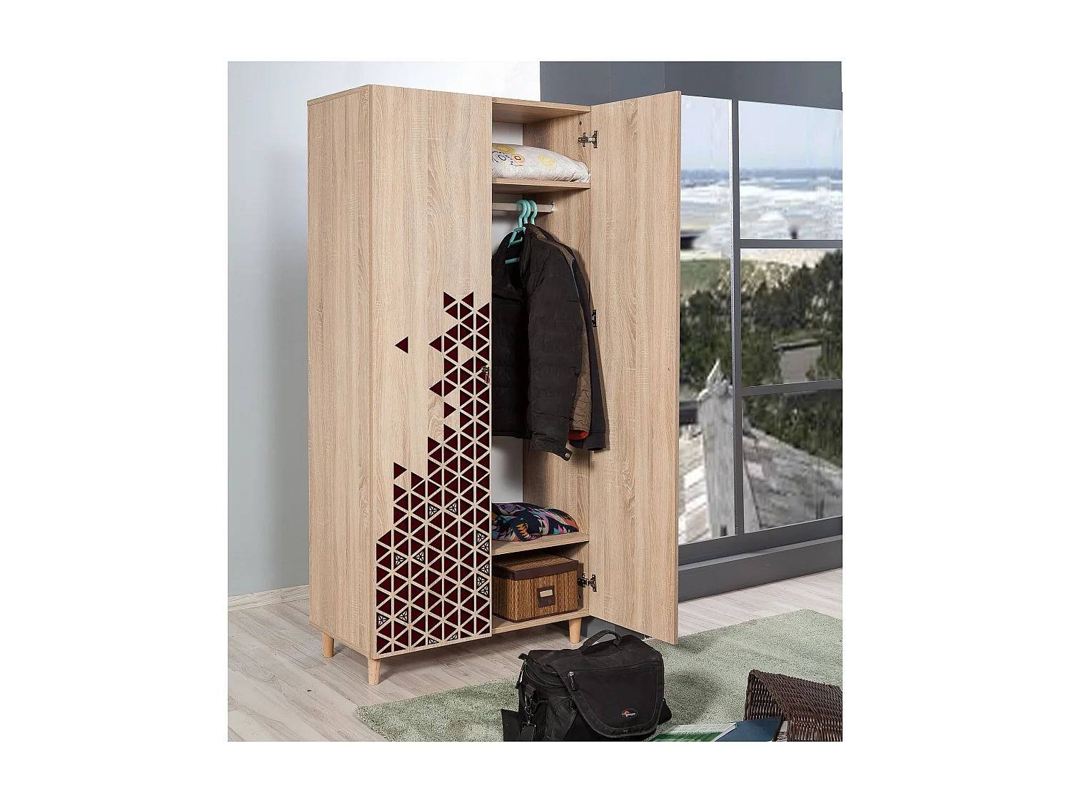 Armario Stil-122 sonoma color roble 90x192x52 cm