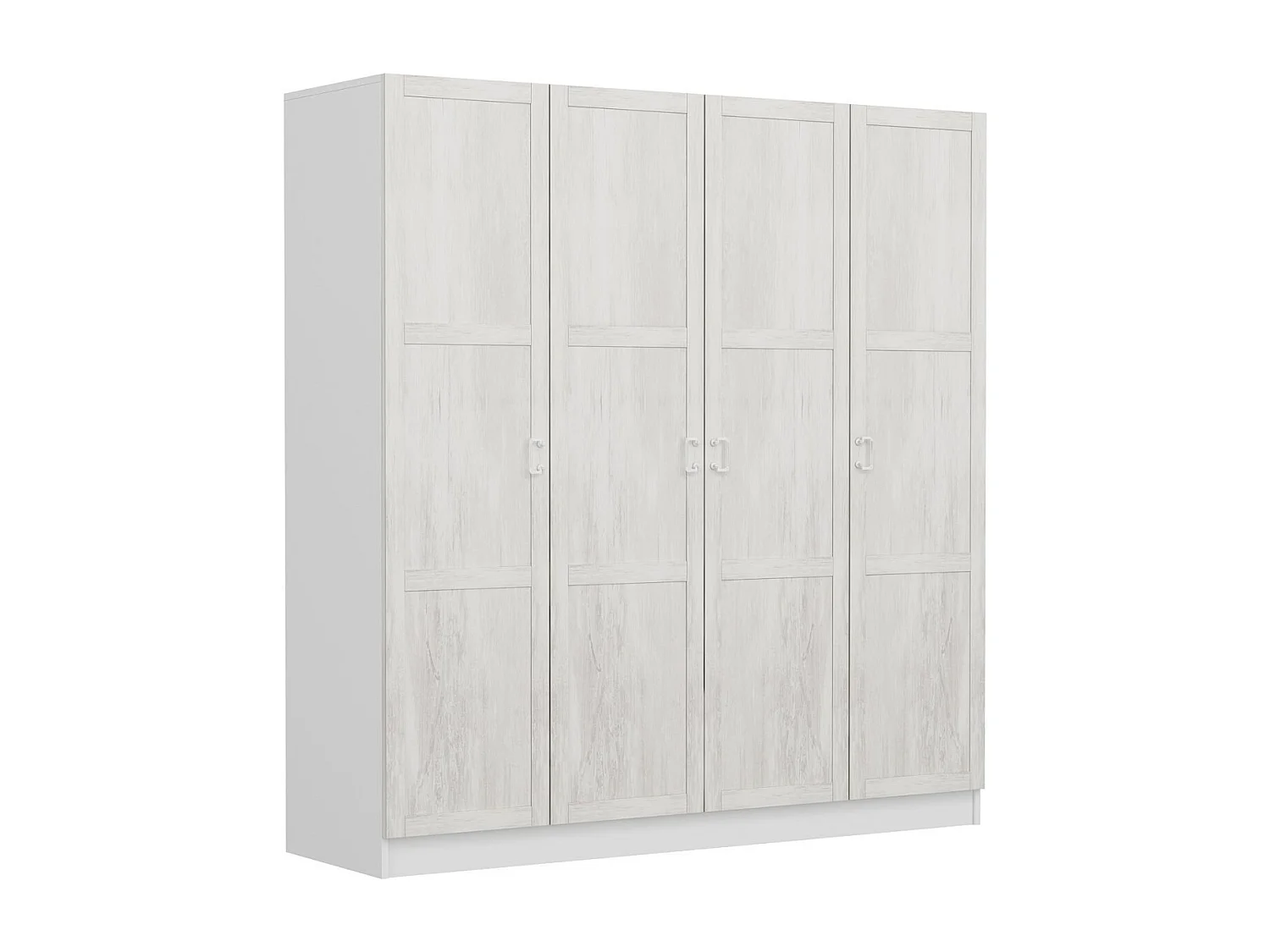 Armoire 4 portes Parai L180xH210cm Blanc