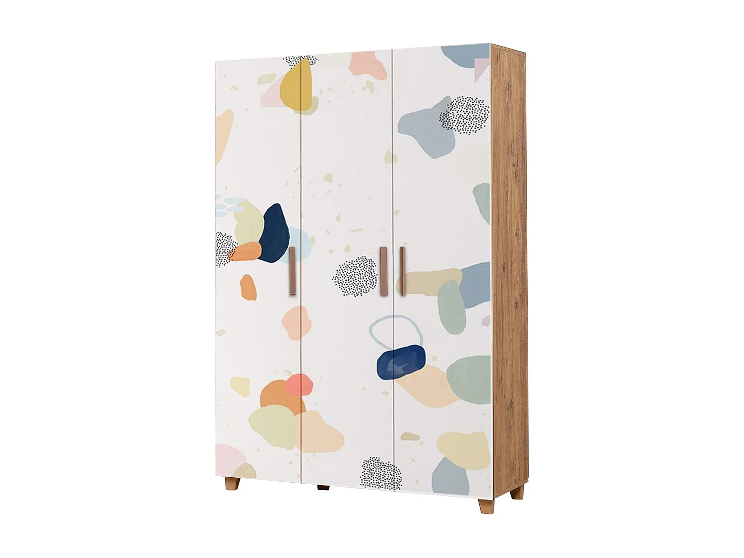 Armario Leva Hedera Pied color pino atlántico blanco 120x189x48 cm