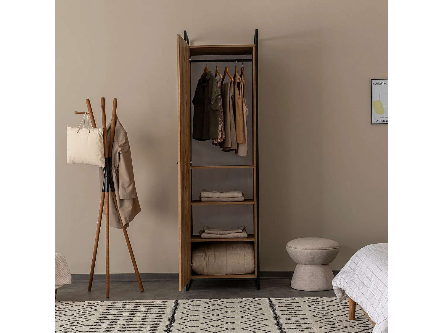 Armario Dynamic-08 color pino atlántico 64x225x52 cm