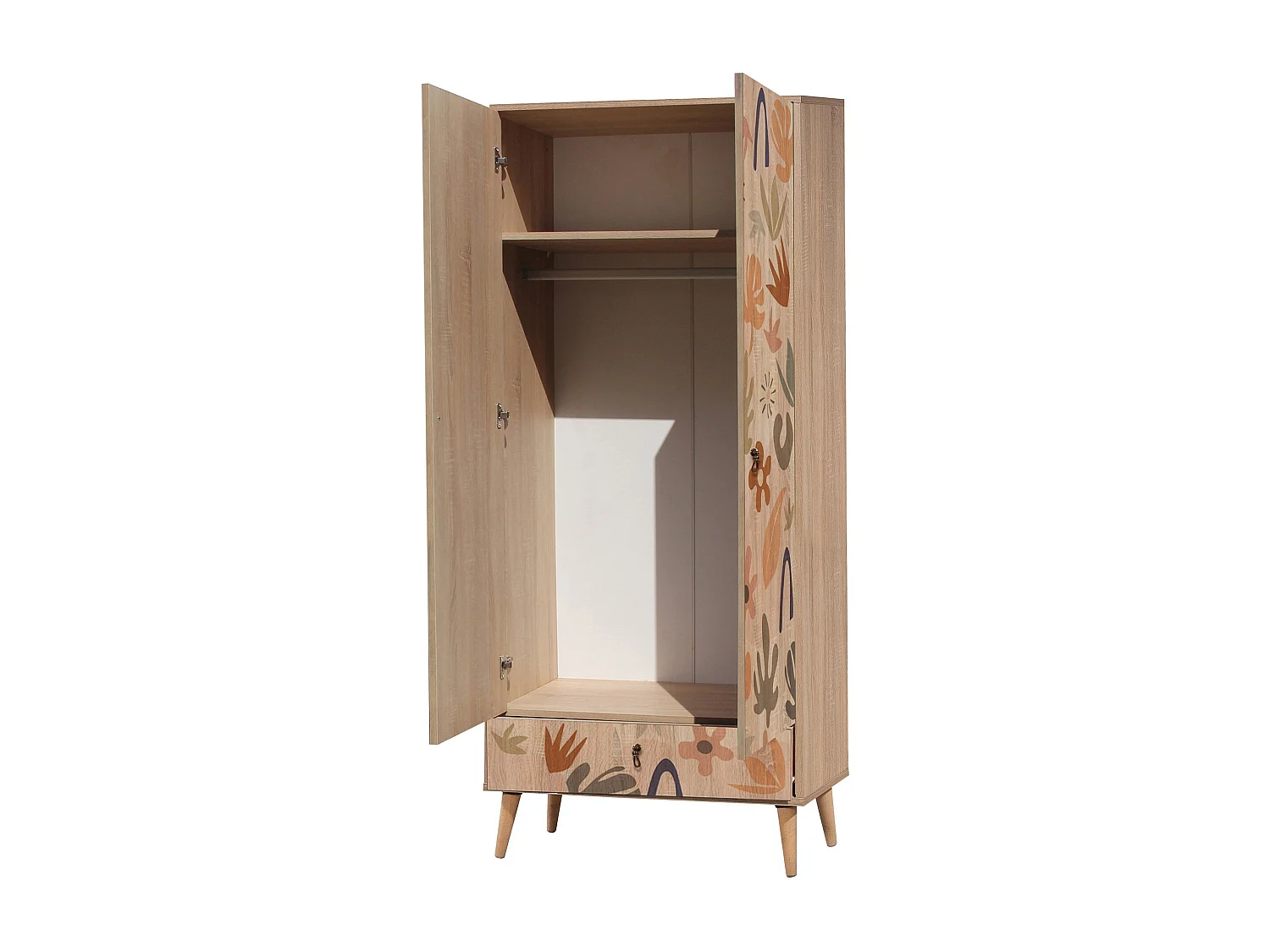 Armario City Leaf multicolor 80x190x45 cm